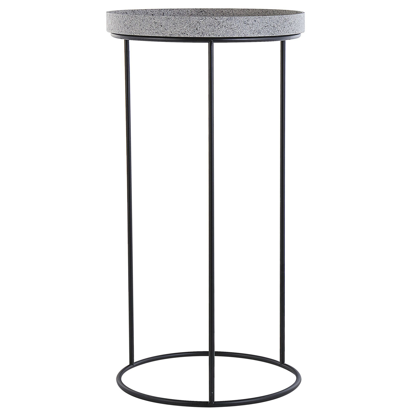 Beistelltisch 3er Set Metall Granit Optik mehrfarbig rund TEXON