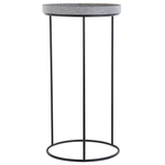 Beistelltisch 3er Set Metall Granit Optik mehrfarbig rund TEXON
