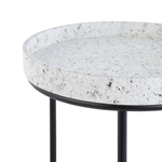 Beistelltisch 3er Set Metall Granit Optik mehrfarbig rund TEXON