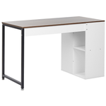 Schreibtisch weiss / dunkler Holzfarbton 120 x 60 cm DESE