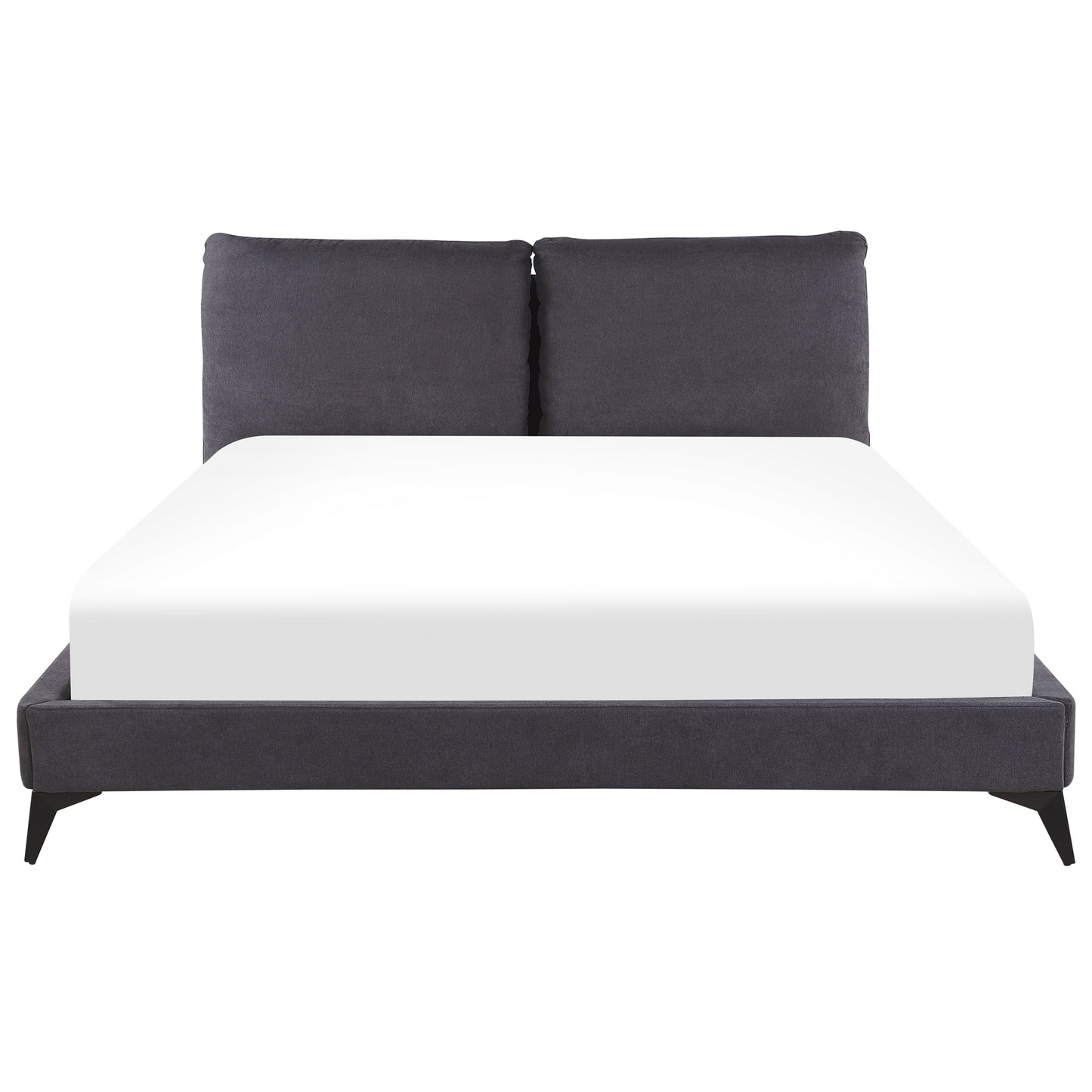 Bett mit Lattenrost Samtstoff MELLE 180 x 200 cm Dunkelgrau