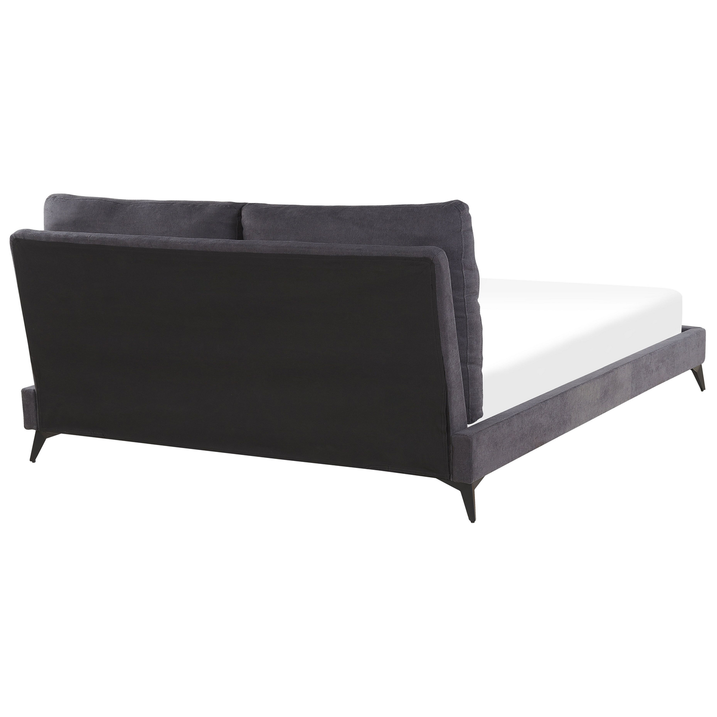 Bett mit Lattenrost Samtstoff MELLE 180 x 200 cm Dunkelgrau