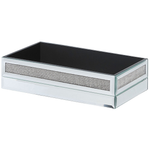 Tücherbox Halter silber Spiegeleffekt 25 x 15 cm CHARLY