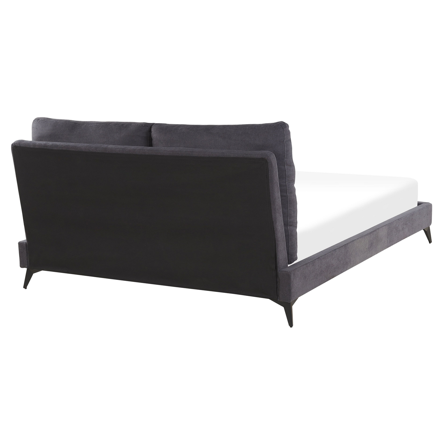 Bett mit Lattenrost Samtstoff MELLE 160 x 200 cm Dunkelgrau