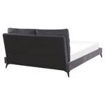 Bett mit Lattenrost Samtstoff MELLE 160 x 200 cm Dunkelgrau