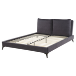 Bett mit Lattenrost Samtstoff MELLE 160 x 200 cm Dunkelgrau