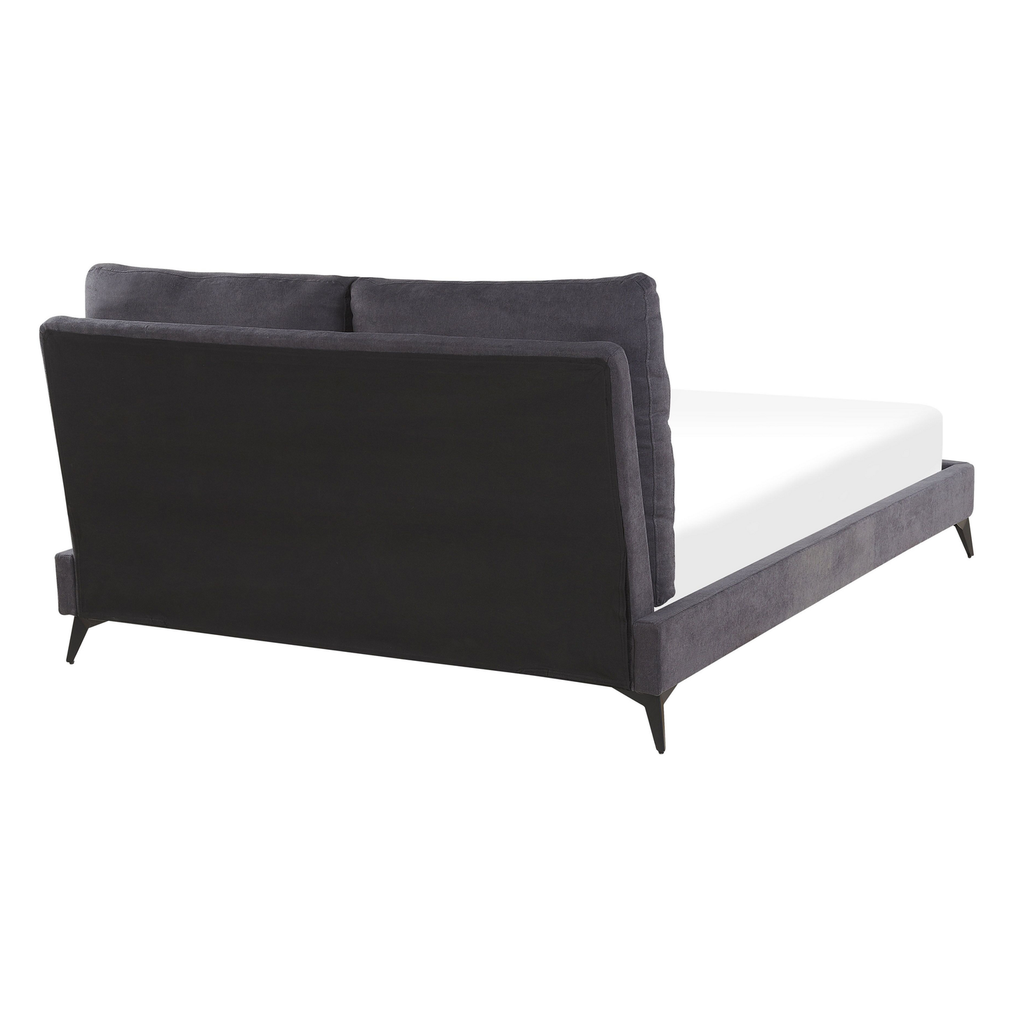 Bett mit Lattenrost Samtstoff MELLE 140 x 200 cm Dunkelgrau