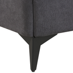 Bett mit Lattenrost Samtstoff MELLE 140 x 200 cm Dunkelgrau