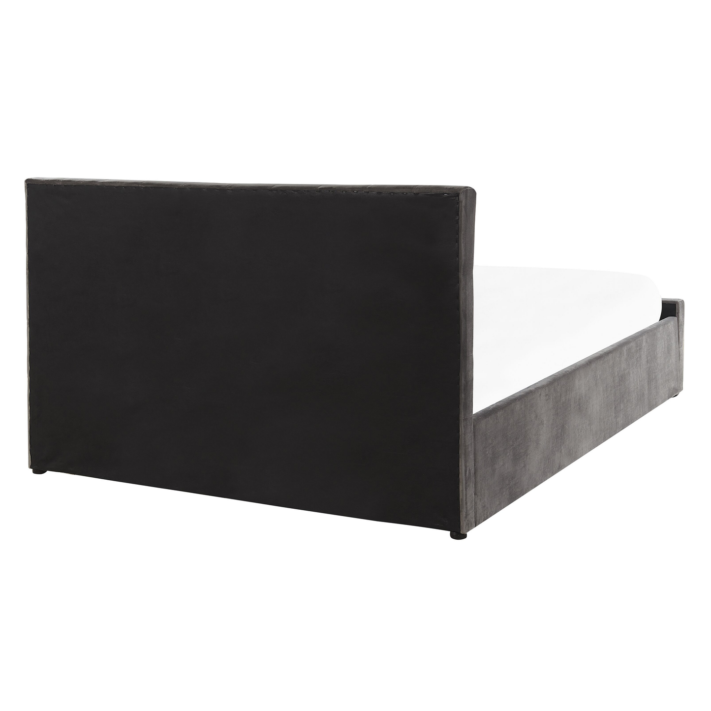 Bett mit Stauraum Samtstoff AMIENS 140 x 200 cm Grau