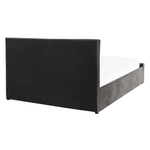 Bett mit Stauraum Samtstoff AMIENS 140 x 200 cm Grau