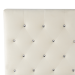 Bett mit Stauraum Samtstoff AMIENS 160 x 200 cm Hellbeige