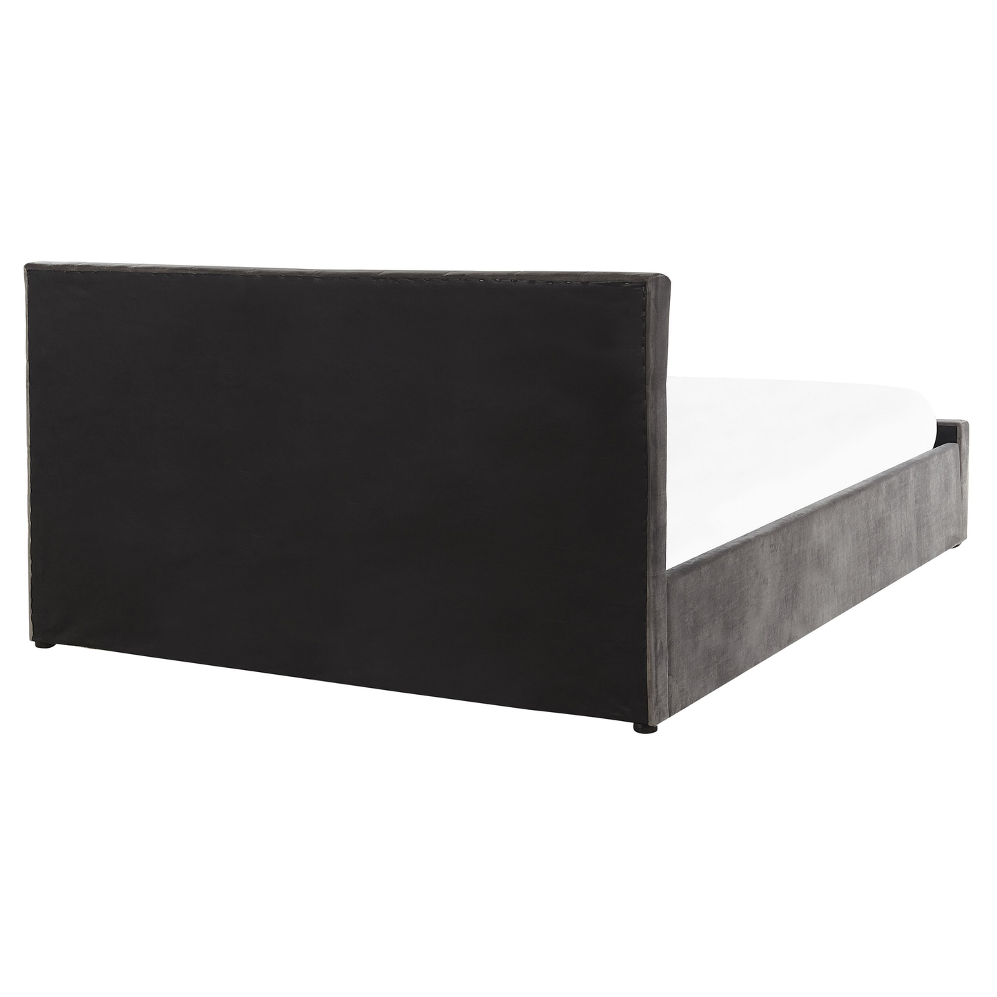 Bett mit Stauraum Samtstoff AMIENS 160 x 200 cm Grau