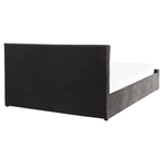 Bett mit Stauraum Samtstoff AMIENS 160 x 200 cm Grau