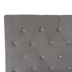 Bett mit Stauraum Samtstoff AMIENS 160 x 200 cm Grau