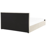 Bett mit Stauraum Samtstoff AMIENS 180 x 200 cm Hellbeige