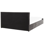 Bett mit Stauraum Samtstoff AMIENS 180 x 200 cm Grau