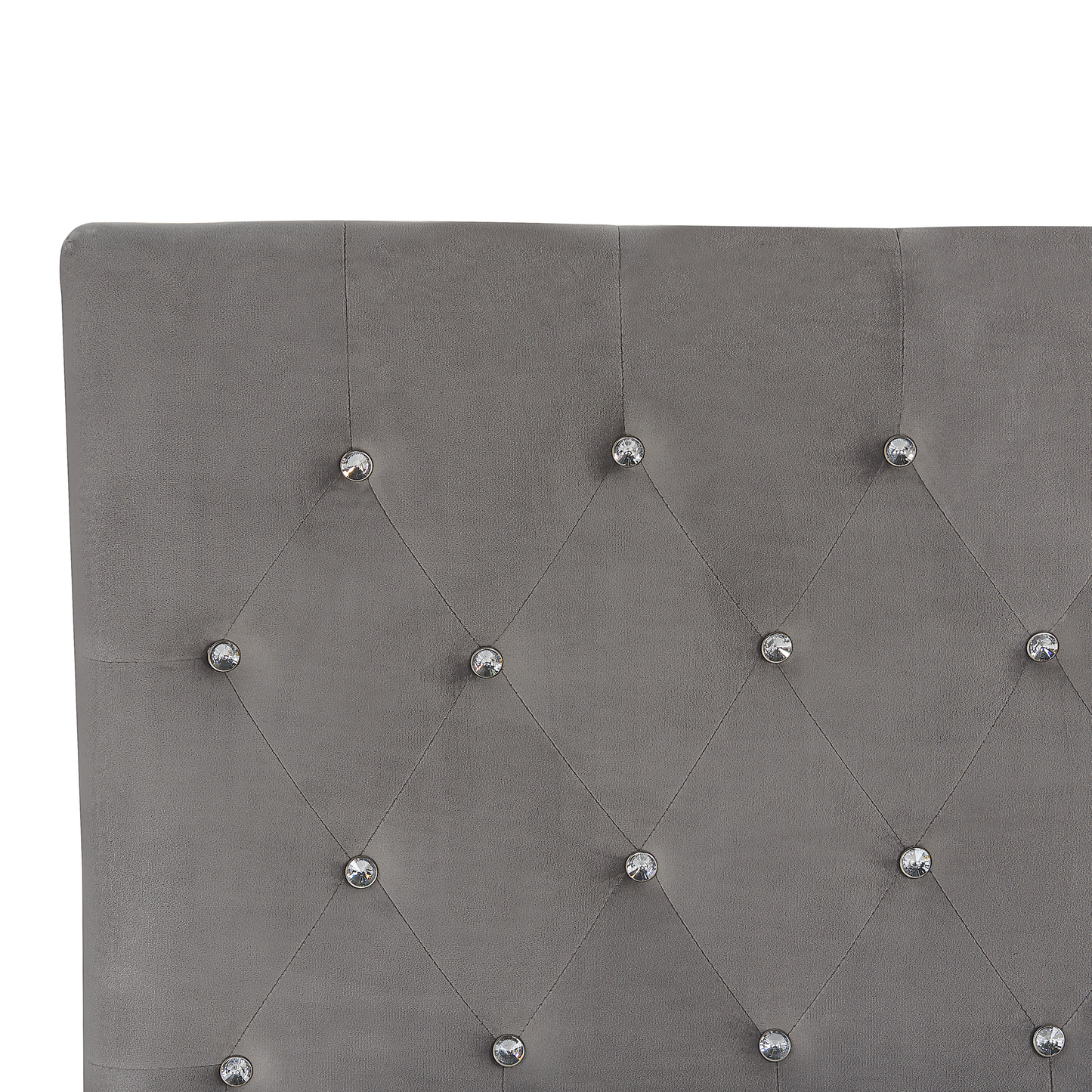 Bett mit Stauraum Samtstoff AMIENS 180 x 200 cm Grau