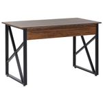 Schreibtisch schwarz / dunkler Holzfarbton 120 x 60 cm DARBY