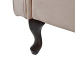 Chaiselongue Samtstoff beige rechtsseitig LATTES