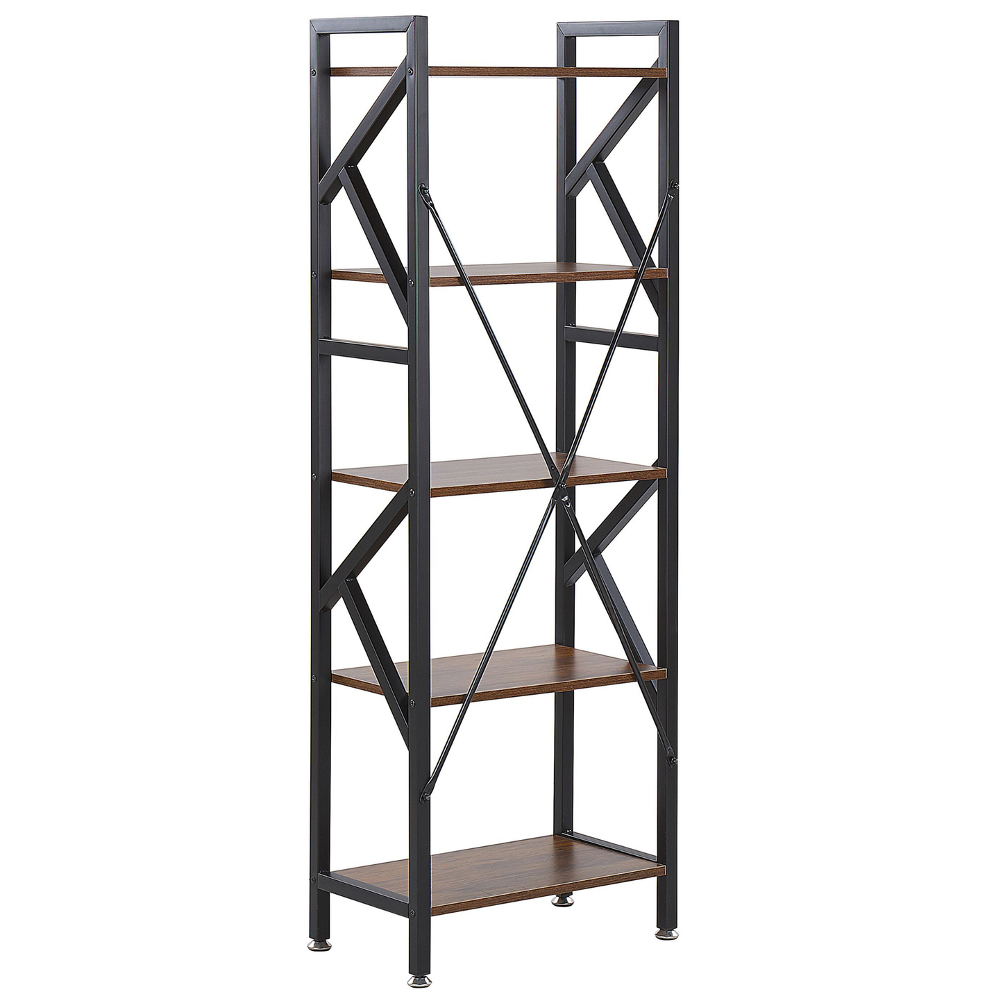 Bücherregal mit 5 Fächern DALE 150 cm Dunkelbraun