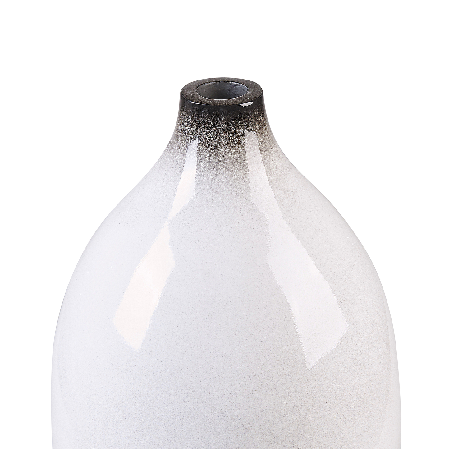 Dekovase BAEZA Keramik 46 cm Weiss