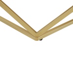 Couchtisch Marmor Optik schwarz / gold quadratisch 80 x 80 cm MALIBU