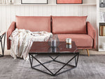 Couchtisch Marmor Optik schwarz quadratisch 80 x 80 cm MALIBU