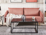 Couchtisch Marmor Optik schwarz rechteckig 60 x 100 cm DELANO