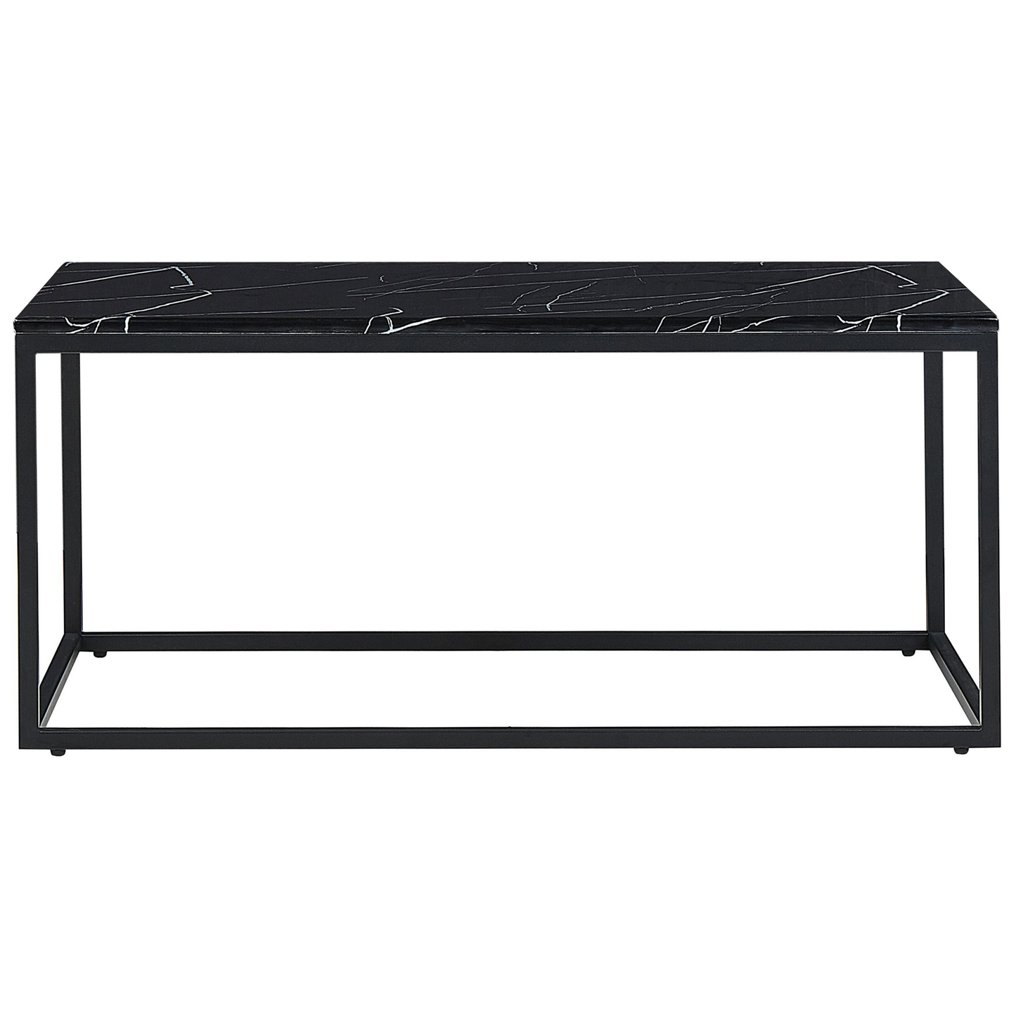 Couchtisch Marmor Optik schwarz rechteckig 60 x 100 cm DELANO