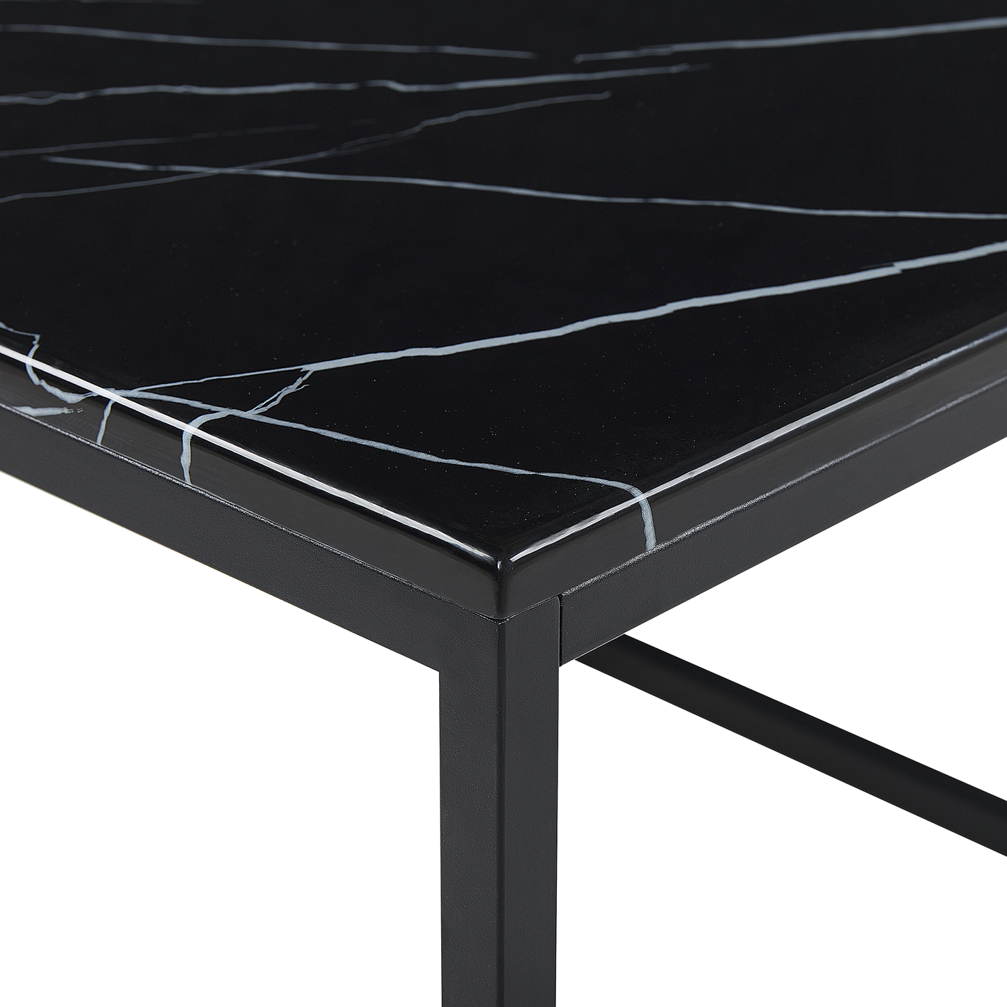 Couchtisch Marmor Optik schwarz rechteckig 60 x 100 cm DELANO