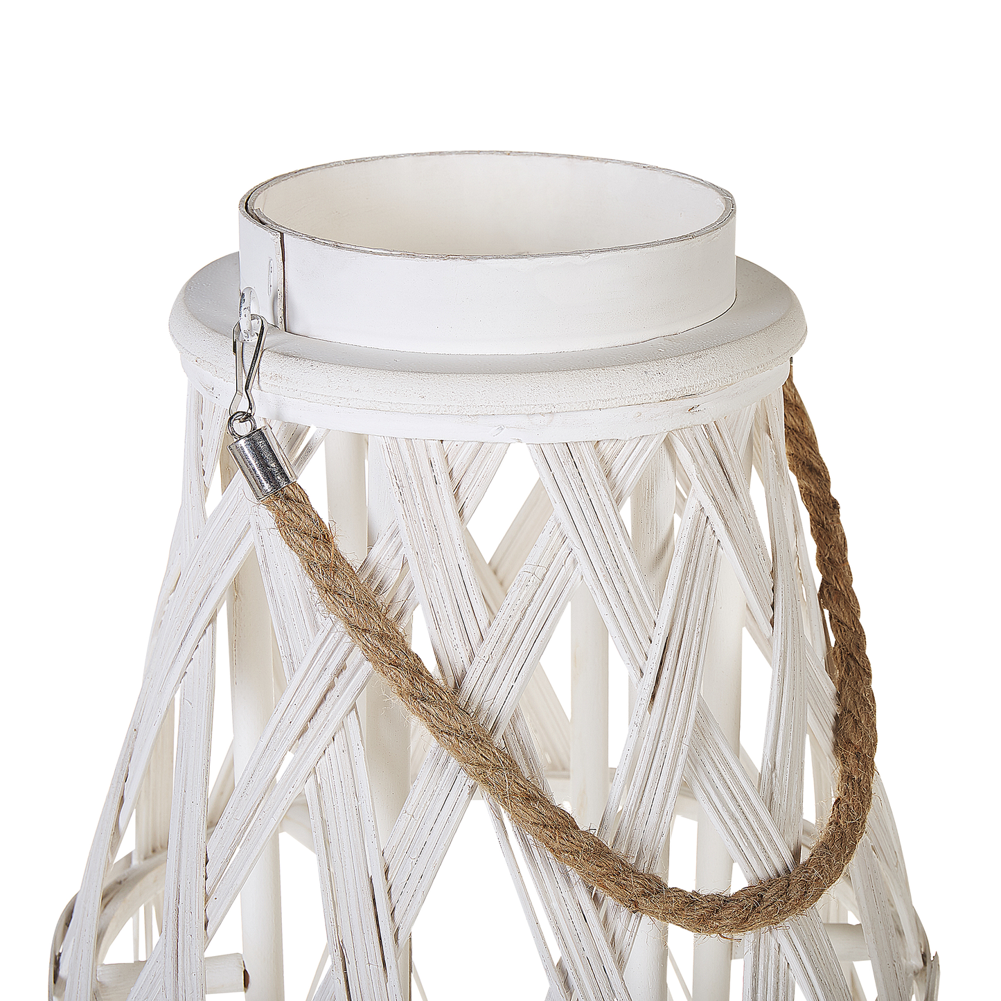 Laterne TONGA Bambusholz 77 cm Weiss