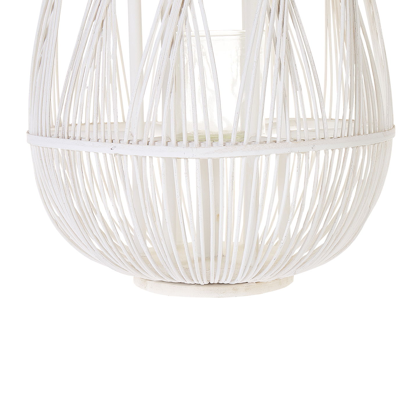 Laterne TONGA Bambusholz 77 cm Weiss