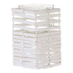 Kerzenständer 3er Set MAROLA 54/34/20 cm Weiss