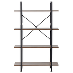 Bücherregal mit 4 Fächern DARBY 140 cm Dunkelbraun