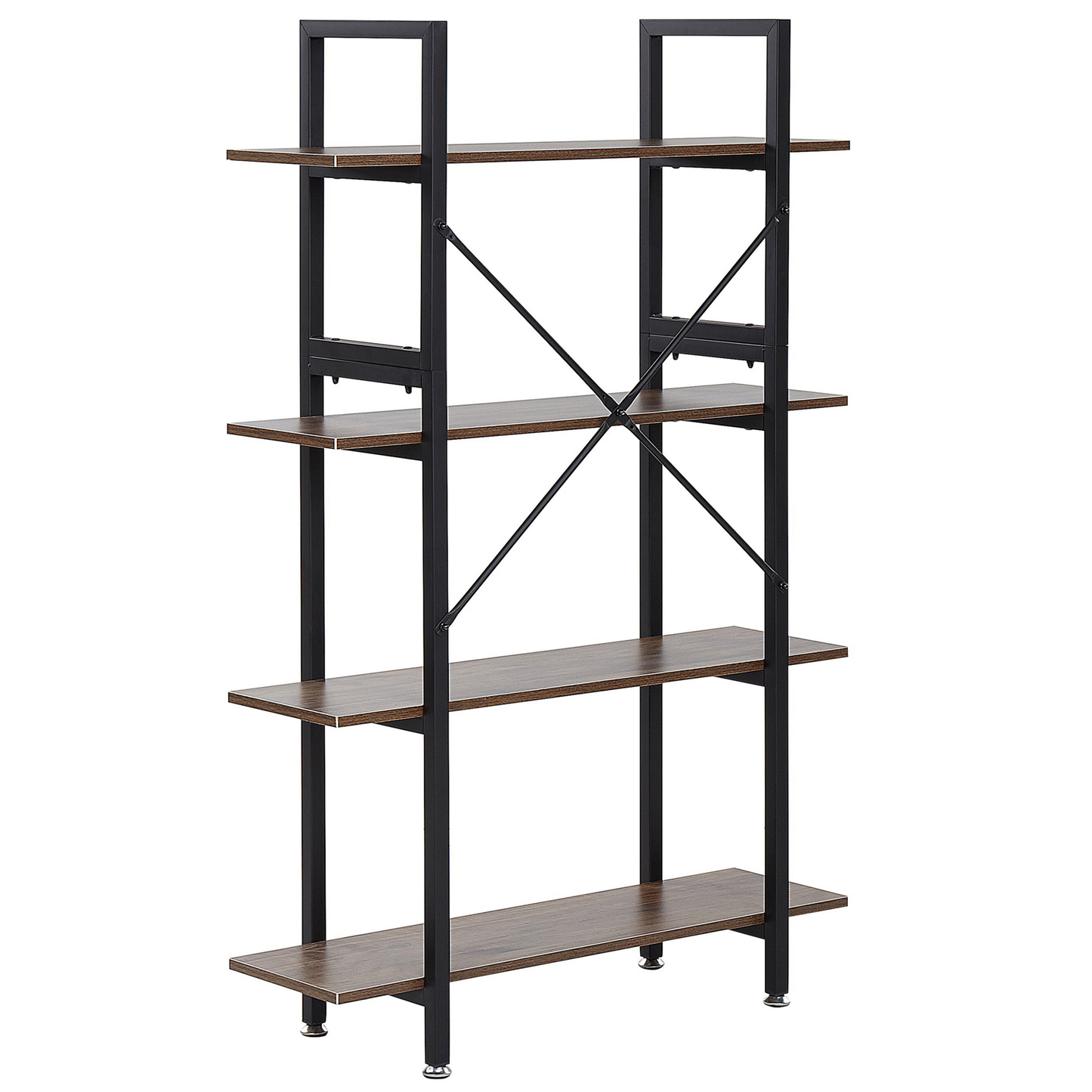 Bücherregal mit 4 Fächern DARBY 140 cm Dunkelbraun