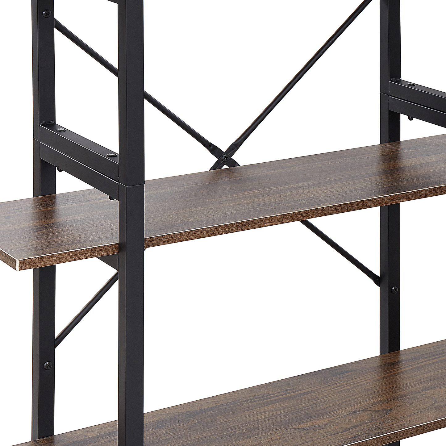 Bücherregal mit 4 Fächern DARBY 140 cm Dunkelbraun
