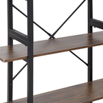 Bücherregal mit 4 Fächern DARBY 140 cm Dunkelbraun