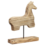 Dekofigur Pferd COLIMA Holz Hellbraun
