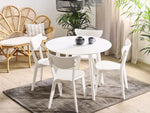 Esszimmer Set ROXBY Weiss 4-Sitzer
