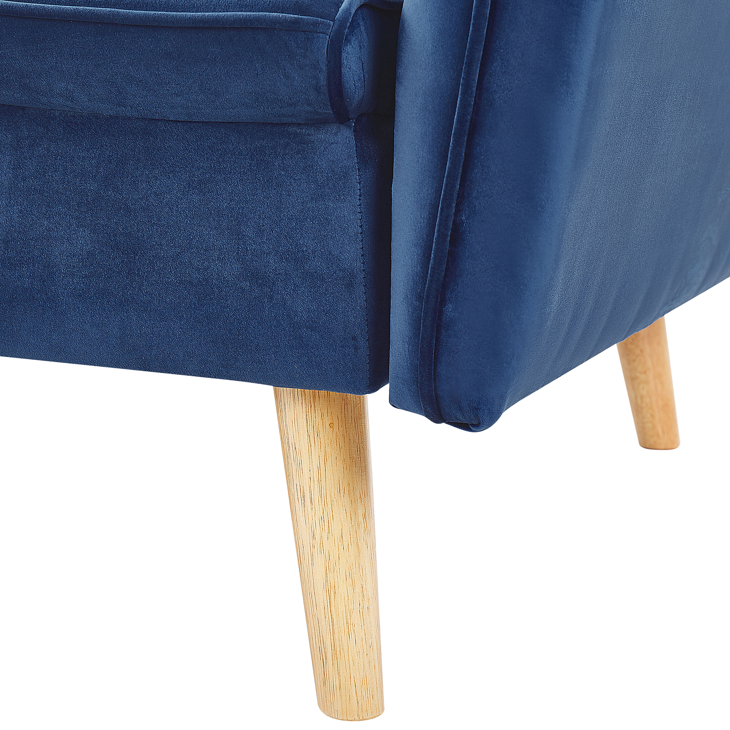Schlafsofa Samtstoff Marineblau BARDU