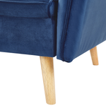 Schlafsofa Samtstoff Marineblau BARDU