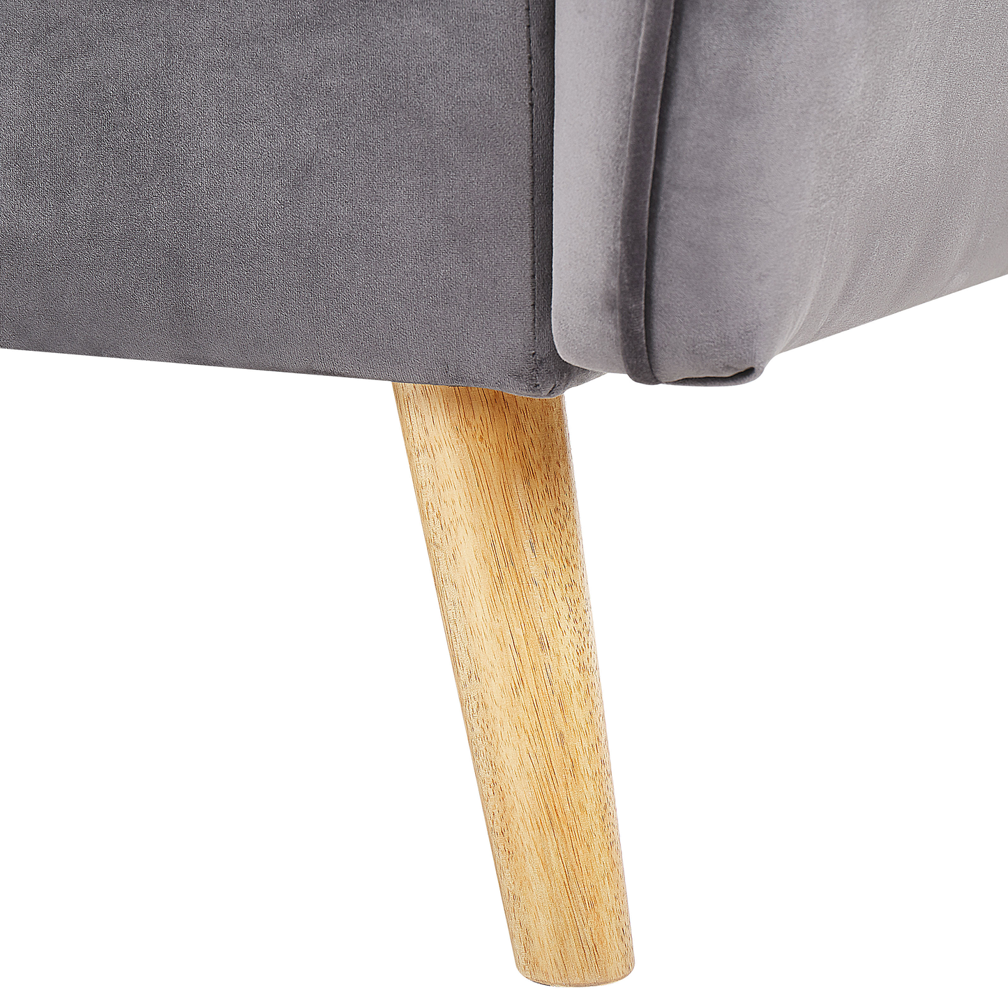 Schlafsofa Samtstoff Grau BARDU