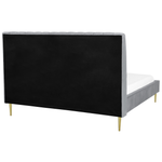 Bett mit Lattenrost Samtstoff MARVILLE 180 x 200 cm Grau