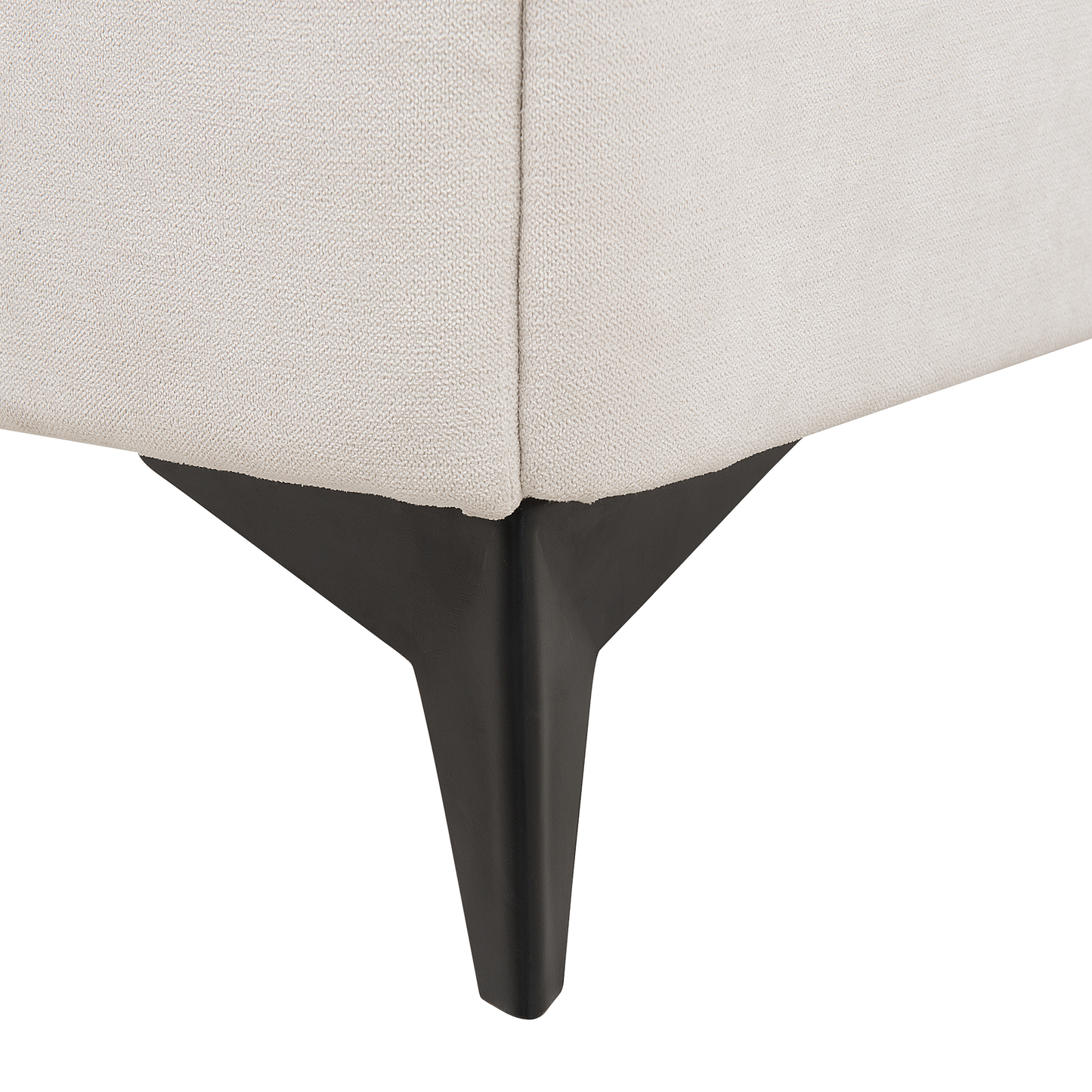 Bett mit Lattenrost Chenillegewebe MELLE 180 x 200 cm Hellbeige