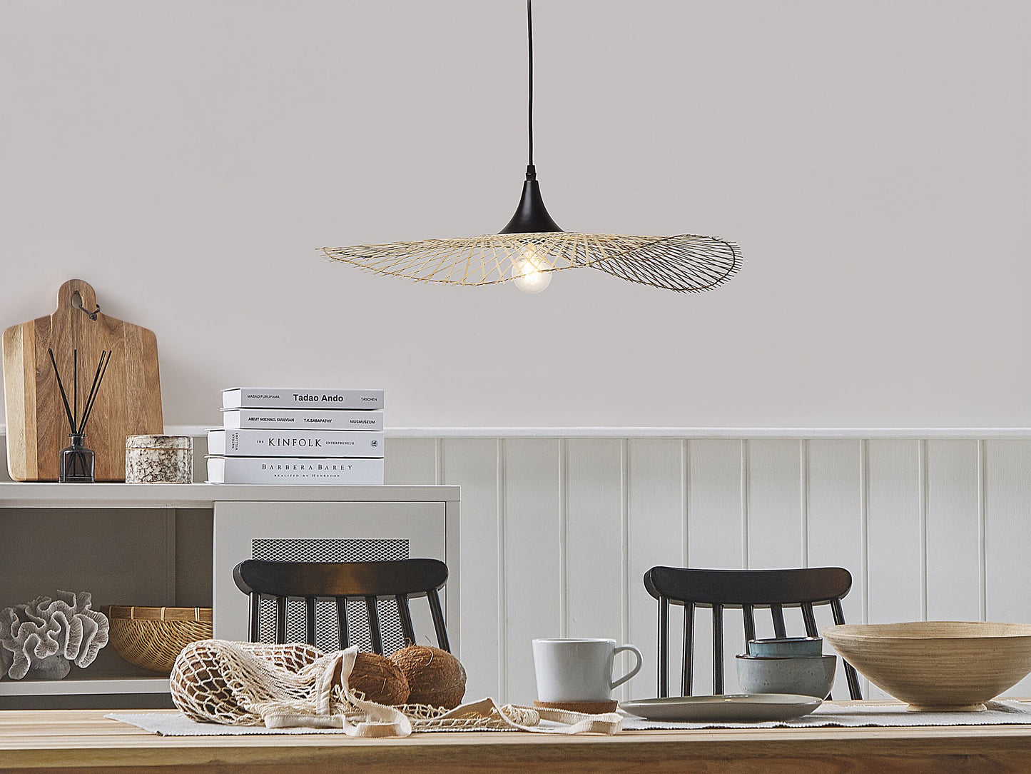 Hängelampe FLOYD Bambusholz Hellbraun