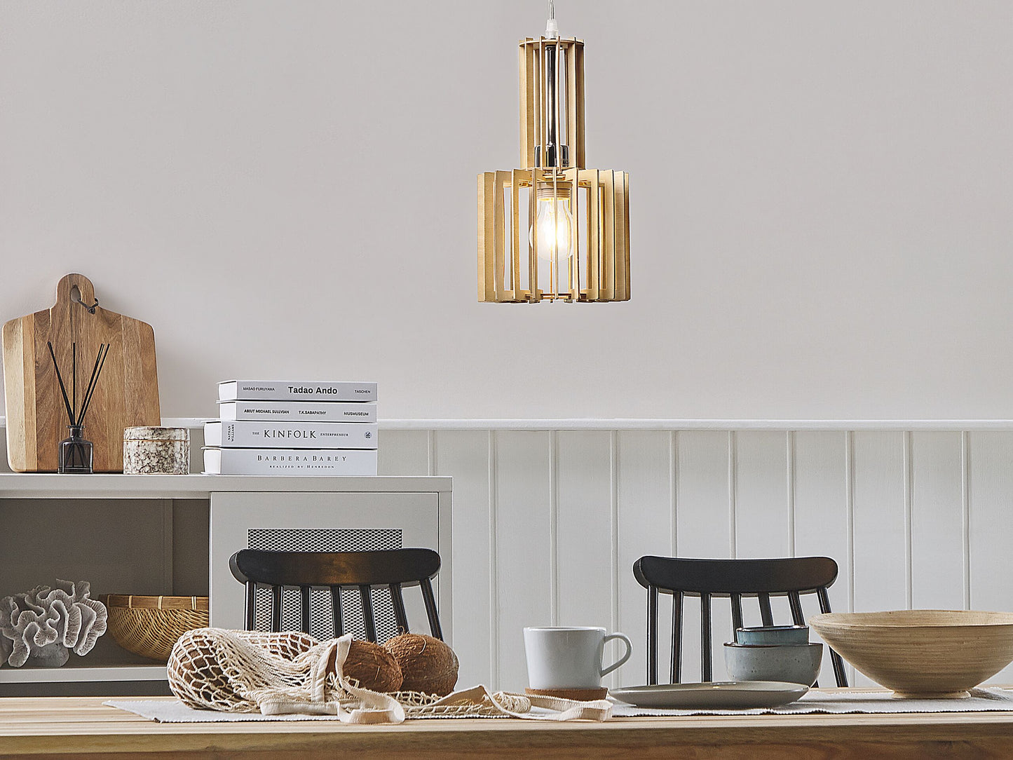 Hängelampe NIARI Hellbraun