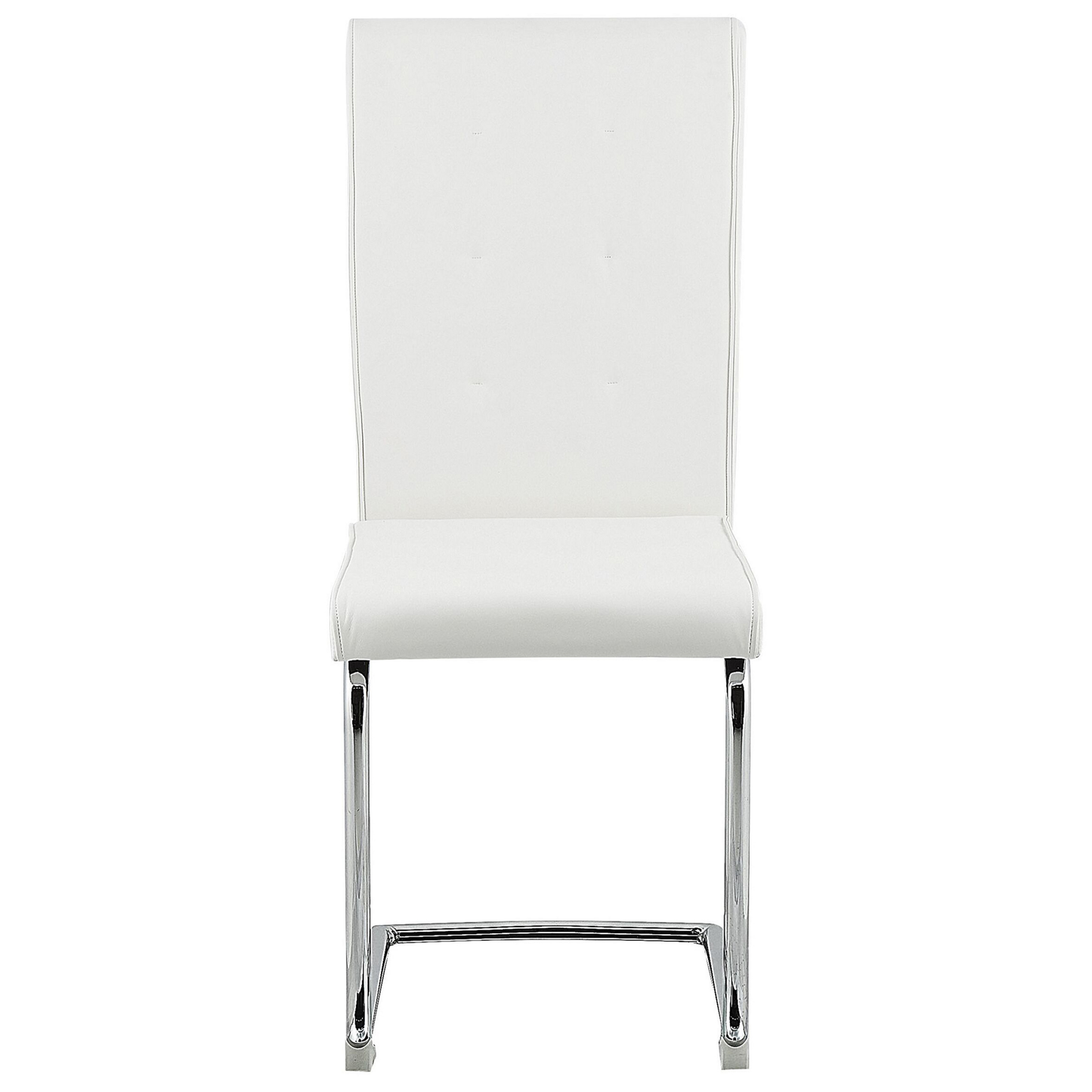 Esszimmerstuhl 2er Set ROVARD Kunstleder Cremeweiss