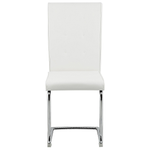 Esszimmerstuhl 2er Set ROVARD Kunstleder Cremeweiss