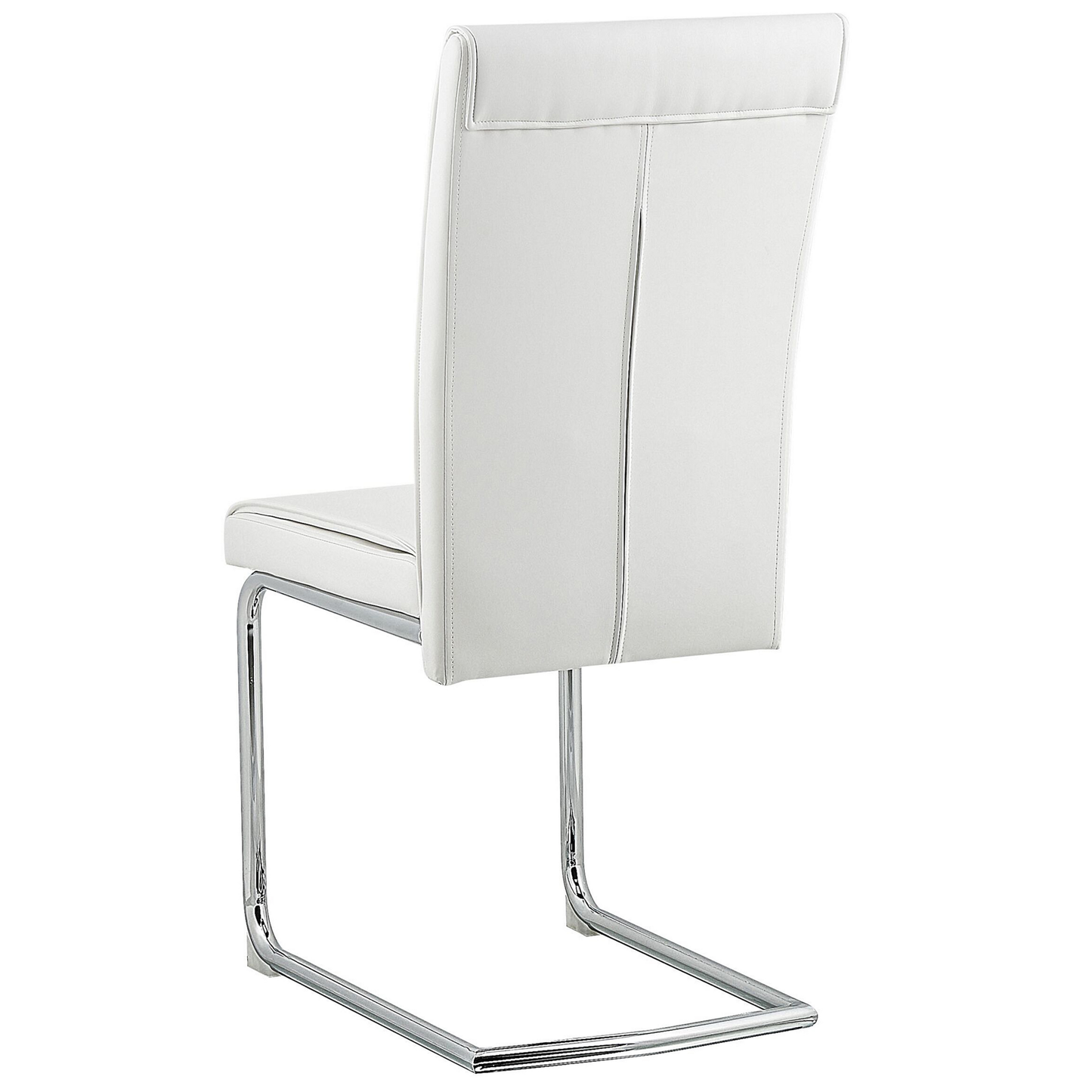 Esszimmerstuhl 2er Set ROVARD Kunstleder Cremeweiss