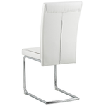 Esszimmerstuhl 2er Set ROVARD Kunstleder Cremeweiss